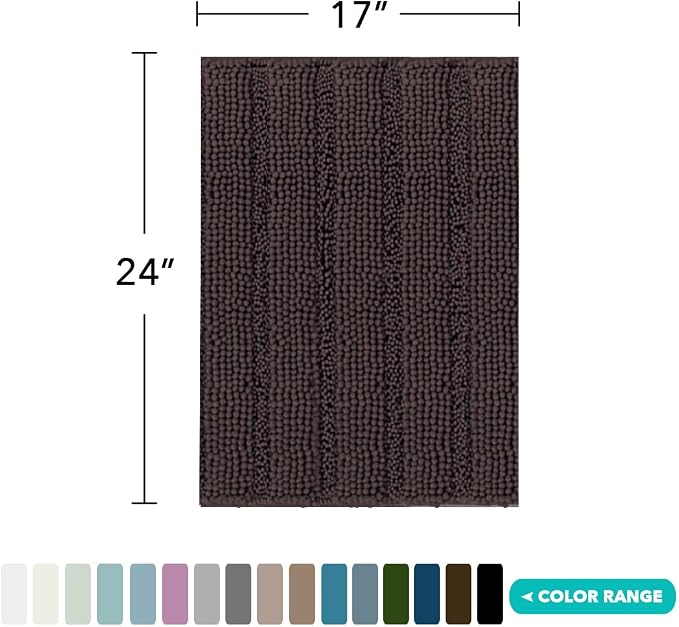 Turquoize Luxury Chenille Bath Rug - Image 2