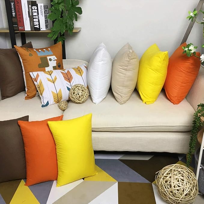 Thmyo 4-Pack 100% Cotton Comfortable Solid Decorative Throw Pillow Case - Image 6