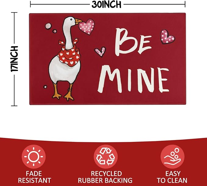 Valentines Day Door Mat, Entryway Front Porch Valentine's Day Welcome Mat - Image 3
