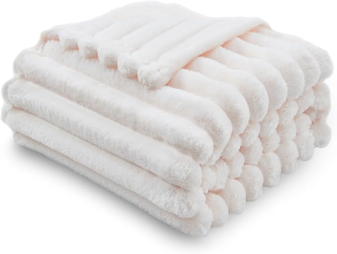 NEWCOSPLAY Super Soft Throw Blanket Ivory Premium Silky Flannel Fleece 3D - Image 2