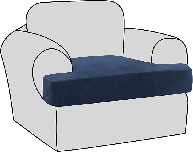 H.VERSAILTEX Stretch Velvet T Cushion Chair Covers by HVERSAILTEX