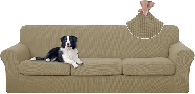 U-NICE HOME 4 Pieces Oversized Stretch Couch Cover Sofa Cover Washable Slipcover by U-NICEHOME