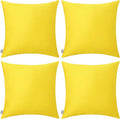 4-Pack 100% Cotton Comfortable Solid Decorative Throw Pillow Case, Thmyo Square by Thmyo