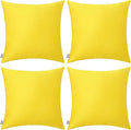 Thmyo 4-Pack 100% Cotton Comfortable Solid Decorative Throw Pillow Case Square by Thmyo