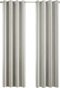 Yakamok Light Beige Curtains for Bedroom, Thermal Insulated Room Darkening by Yakamok