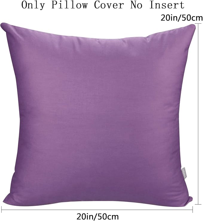 4-Pack 100% Cotton Comfortable Solid Decorative Throw Pillow Case, Thmyo Square - Image 7