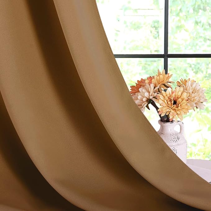 NICETOWN Bedroom Curtains Blackout Drapery Panels, 2 Panels, 70 x 72 inches - Image 4