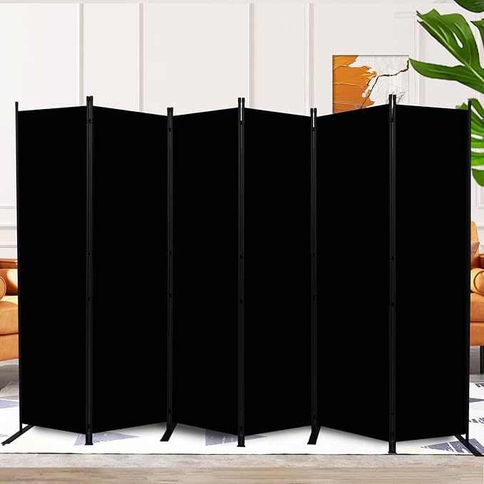 Room Divider and Folding Privacy Screens 6 Panel, 11 Ft Wide Room Partitions by HOMSCREENER