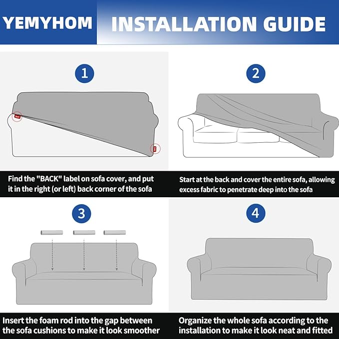 YEMYHOM Couch Cover Latest Jacquard Design High Stretch Sofa Covers - Image 7