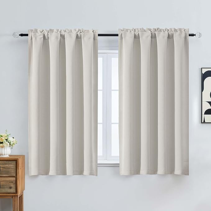 OVZME Natural Room Darkening Curtains by OVZME