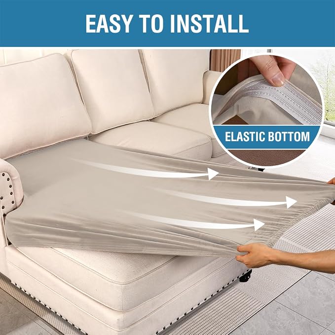 H.VERSAILTEX Velvet Stretch Individual Chaise Cover Sectional Couch Covers - Image 4