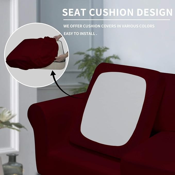 Easy-Going 4 Pieces Stretch Soft Couch Cover - Image 3