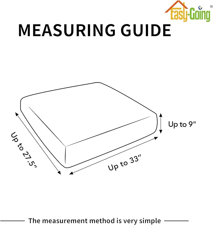 Easy-Going Waterproof Oversized Chair Cushion Covers, Non-Slip Leakproof Sofa - Image 6