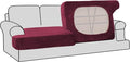 H.VERSAILTEX Stretch Velvet 2 Piece T Cushion Sofa Slipcovers Individually Sofa by HVERSAILTEX