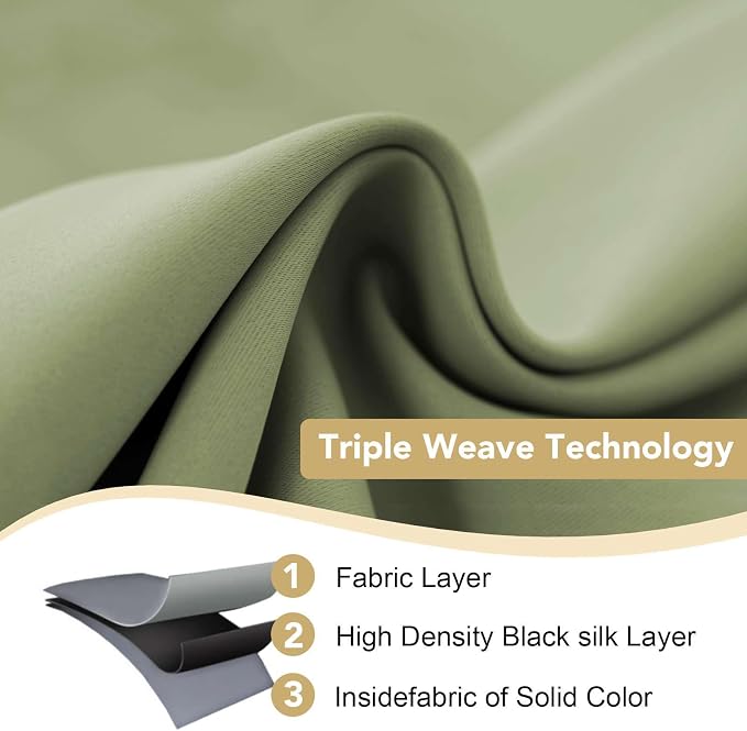 H.VERSAILTEX Untra Sleep Well Microfiber Blackout Thermal Insulated Curtains - Image 3