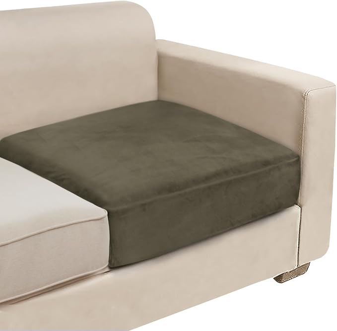 NAISI Couch Cushion Covers 1 Piece Velvet Stretch Sofa Seat Covers or Backrest by NAISI