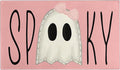 Halloween Door Mat, Spooky Ghost Pink Outdoor Mats by Xsinufn