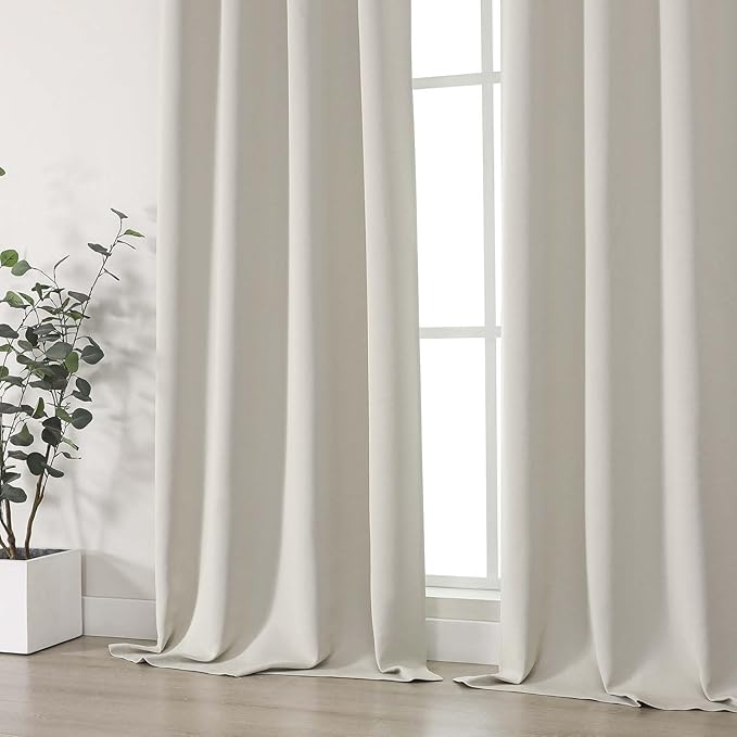 OVZME Natural Room Darkening Curtains - Image 9