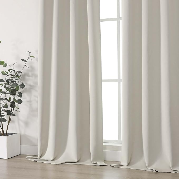 OVZME Natural Room Darkening Curtains - Image 9
