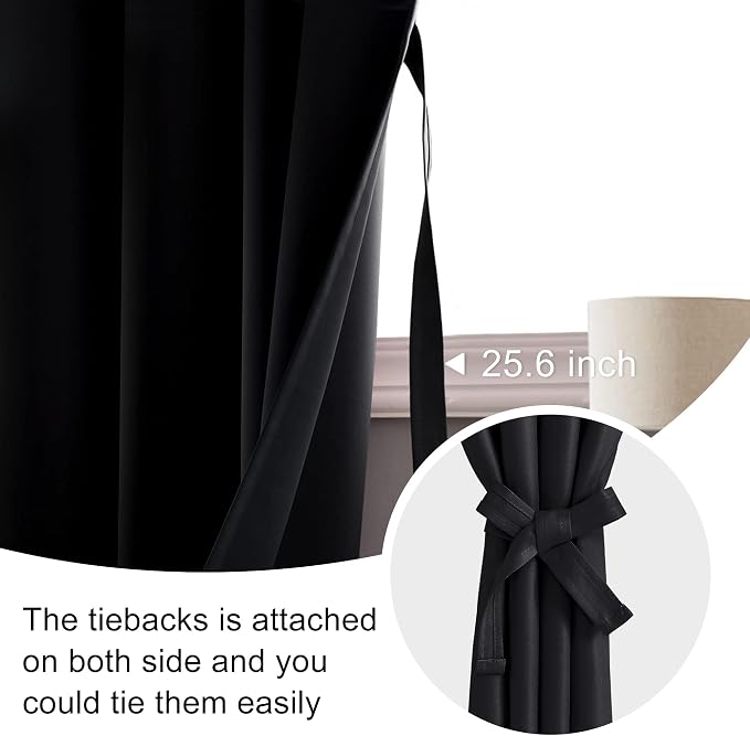 JIUZHEN Blackout Curtains 84 Inch Length 2 Panels Set - Image 7