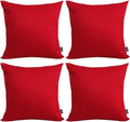 Thmyo 4-Pack 100% Cotton Comfortable Solid Decorative Throw Pillow Case Square by Thmyo