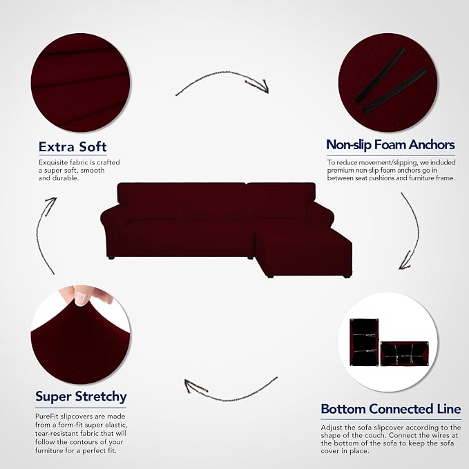 PureFit Super Stretch Sectional Couch Covers - Image 3