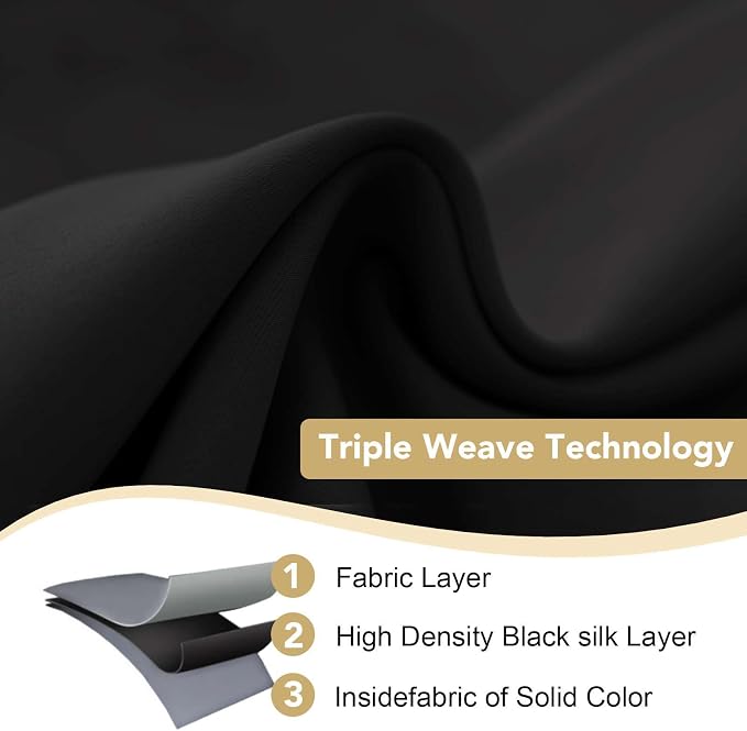 H.VERSAILTEX Thermal Insulated Blackout Curtains Window Panel Drapes - Image 4