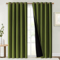 NICETOWN Full Shade Curtain Panels, 62 x 84 inch, Olive Green, Pair of Energy by NICETOWN
