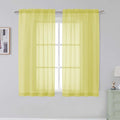 Simplebrand Rod Pocket Top Solid Voile Sheer Curtains by Simplebrand