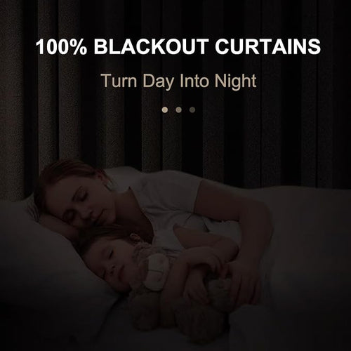 100% Blackout Shield Polyester Blackout Curtains - Image 2