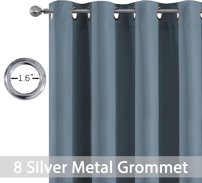 Yakamok Blackout Curtains Room Darkening Thermal Insulated - Image 2