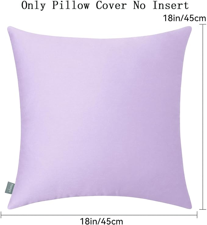 Thmyo 4-Pack 100% Cotton Comfortable Solid Decorative Throw Pillow Case Square - Image 5