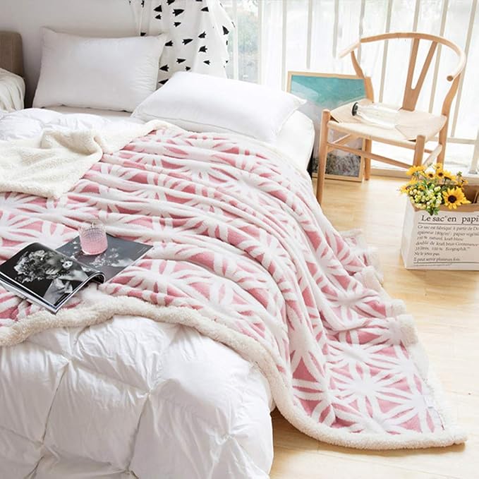 LOMAO Sherpa Fleece Blanket for Mom Cozy Soft Throw Blanket for Women Men - Image 5