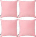 4-Pack 100% Cotton Comfortable Solid Decorative Throw Pillow Case, Thmyo Square by Thmyo