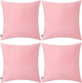 4-Pack 100% Cotton Comfortable Solid Decorative Throw Pillow Case, Thmyo Square by Thmyo