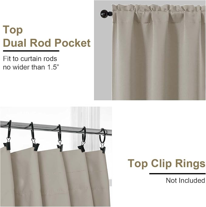 OVZME Stone Short Blackout Curtains - Image 4