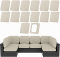 hyha 14Pcs Patio Cushion Covers, Stretch Outdoor Couch Cushion Covers by hyha