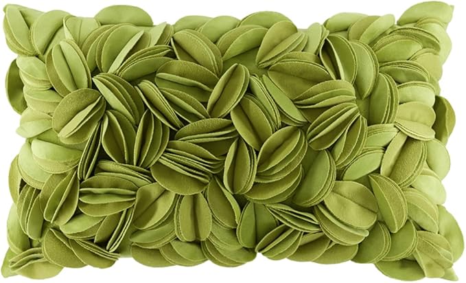 KINGROSE 3D Flower Throw Pillow Cover Floral Decorative Pillowcase Soft Cushion by KINGROSE
