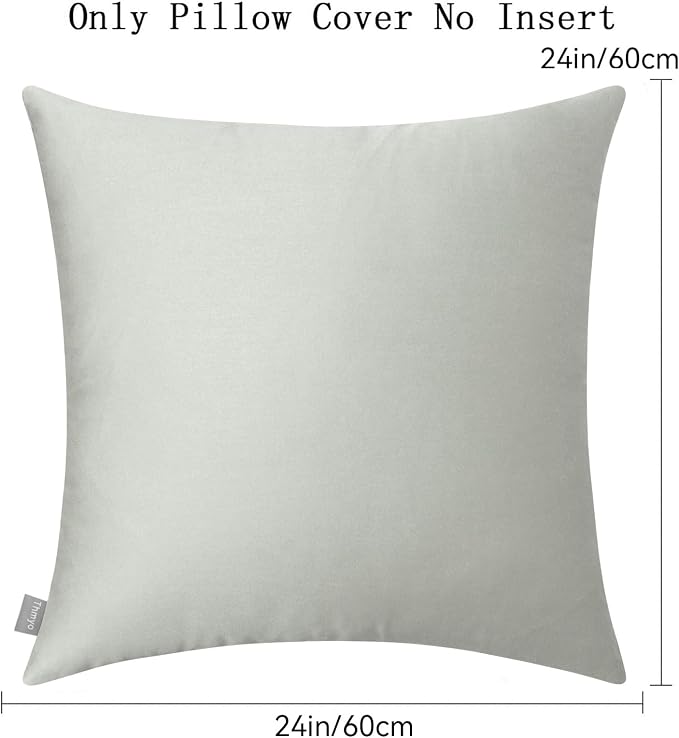 4-Pack 100% Cotton Comfortable Solid Decorative Throw Pillow Case, Thmyo Square - Image 6