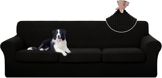 U-NICE HOME 4 Pieces Oversized Stretch Couch Cover Sofa Cover Washable Slipcover by U-NICEHOME