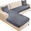 NAISI Sectional Couch Cover 3 Pieces Velvet Separate Couch Cushion Covers L by NAISI