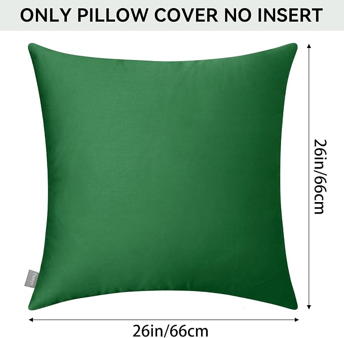 Thmyo 4-Pack 100% Cotton Comfortable Solid Decorative Throw Pillow Case Square - Image 6