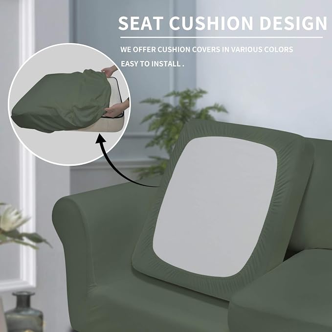 Easy-Going 4 Pieces Oversized Stretch Soft Couch Cover - Image 3