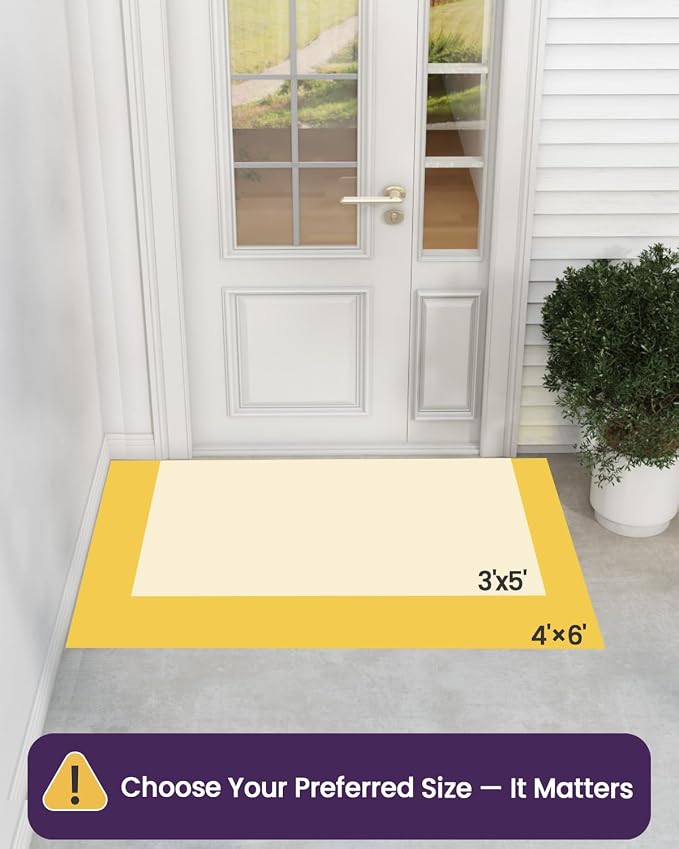 DEXI Front Door Mat Outside Entrance Welcome, Summer Floral Entryway Doormat - Image 2