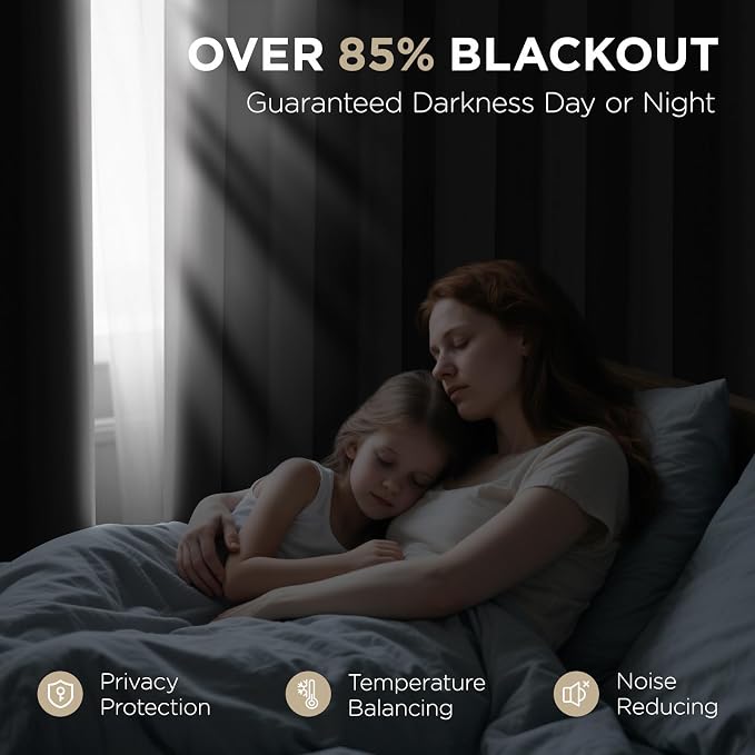 Joydeco Blackout Curtains 108 Inch Length 2 Panels Set, Thermal Insulated Long - Image 3