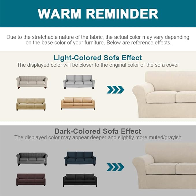 Turquoize 4 Piece Couch Cover Sofa Covers - Image 6