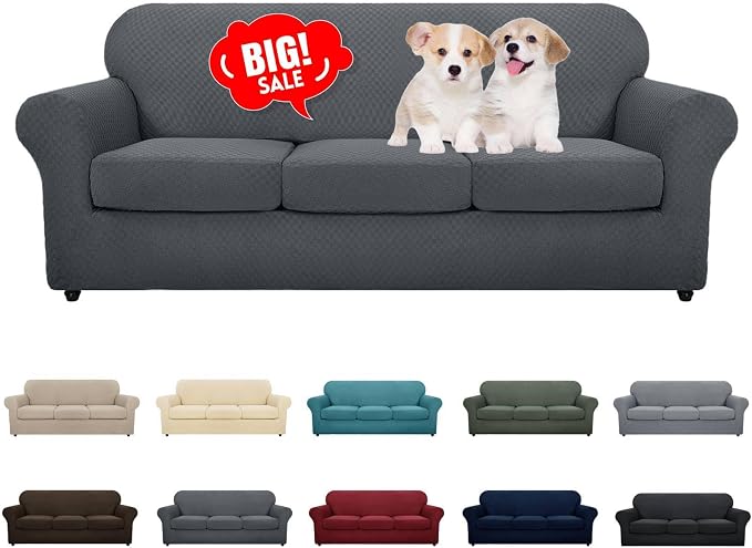MAXIJIN 4 Piece Jacquard Extra Large Couch Covers by MAXIJIN