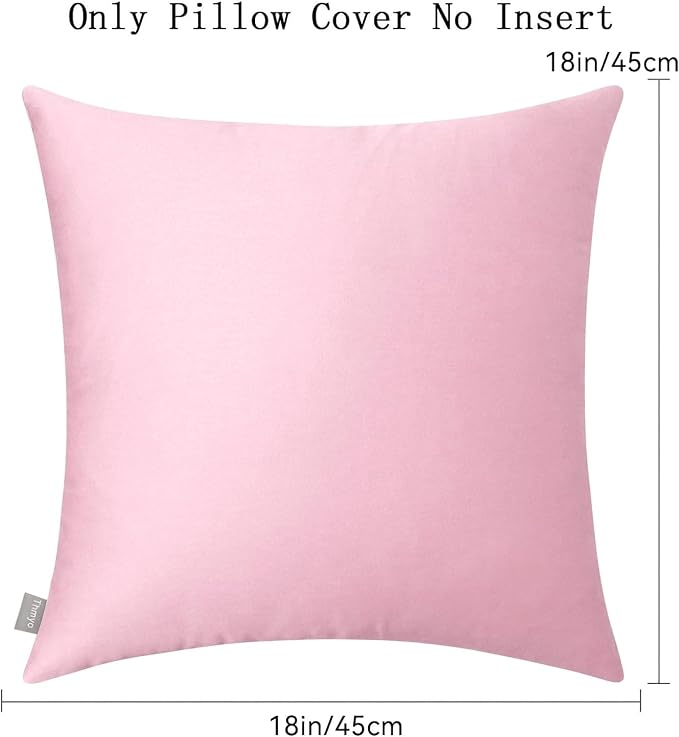 Thmyo 4-Pack 100% Cotton Comfortable Solid Decorative Throw Pillow Case Square - Image 5