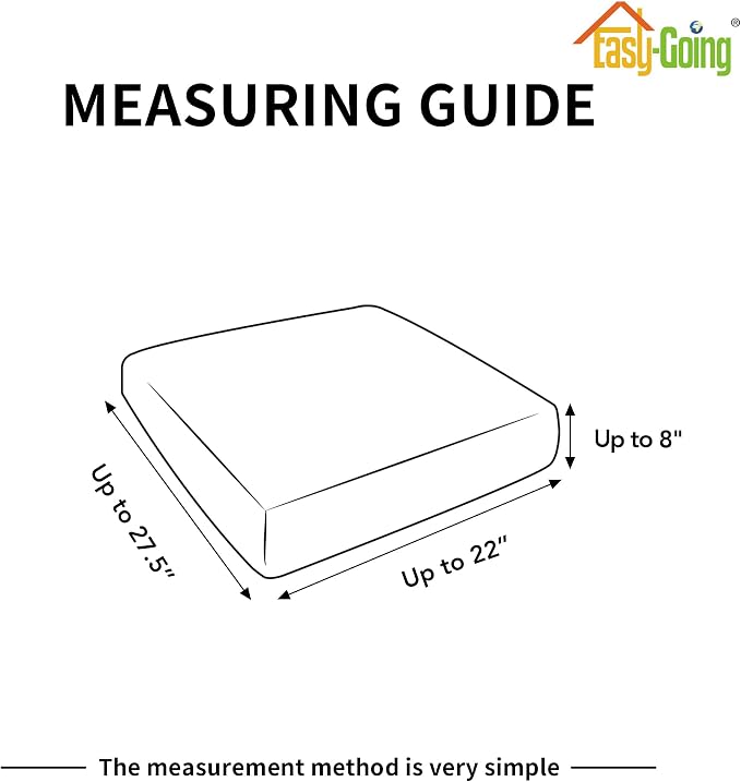 Easy-Going Waterproof Oversized Chair Cushion Covers, Non-Slip Leakproof Sofa - Image 6