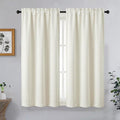 OVZME Ivory Curtains for Bedroom 63 Inch Length 2 Panels, Protect Privacy by OVZME
